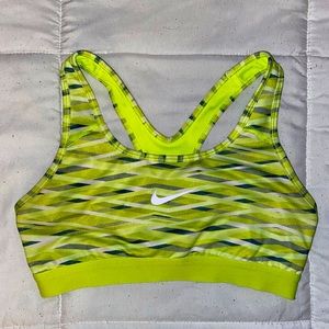 bright nike dri-fit sports bra 💛